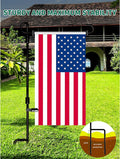 SZHLUX Garden Flag Stand, Premium Yard Flag Pole for 31X13 Flags, Metal Powder-Coated Weather-Proof Paint Garden Flag Pole