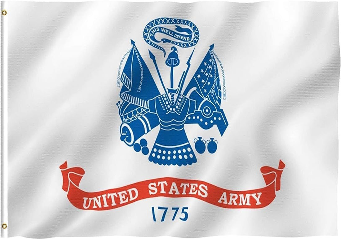 US Army Flag: 3X5 Ft Officially Licensed. 100% Made in USA Military Flag by Grace Alley. Strong, Long Lasting, and Durable with Brass Grommets.