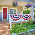 USA Pleated Fan Flag American US Bunting Flag Patriotic Half Fan Banner Flag with Canvas Header and Brass Grommets for 4Th of July Memorial Day Indoor Outdoor Decoration (3, 3X6 Feet)