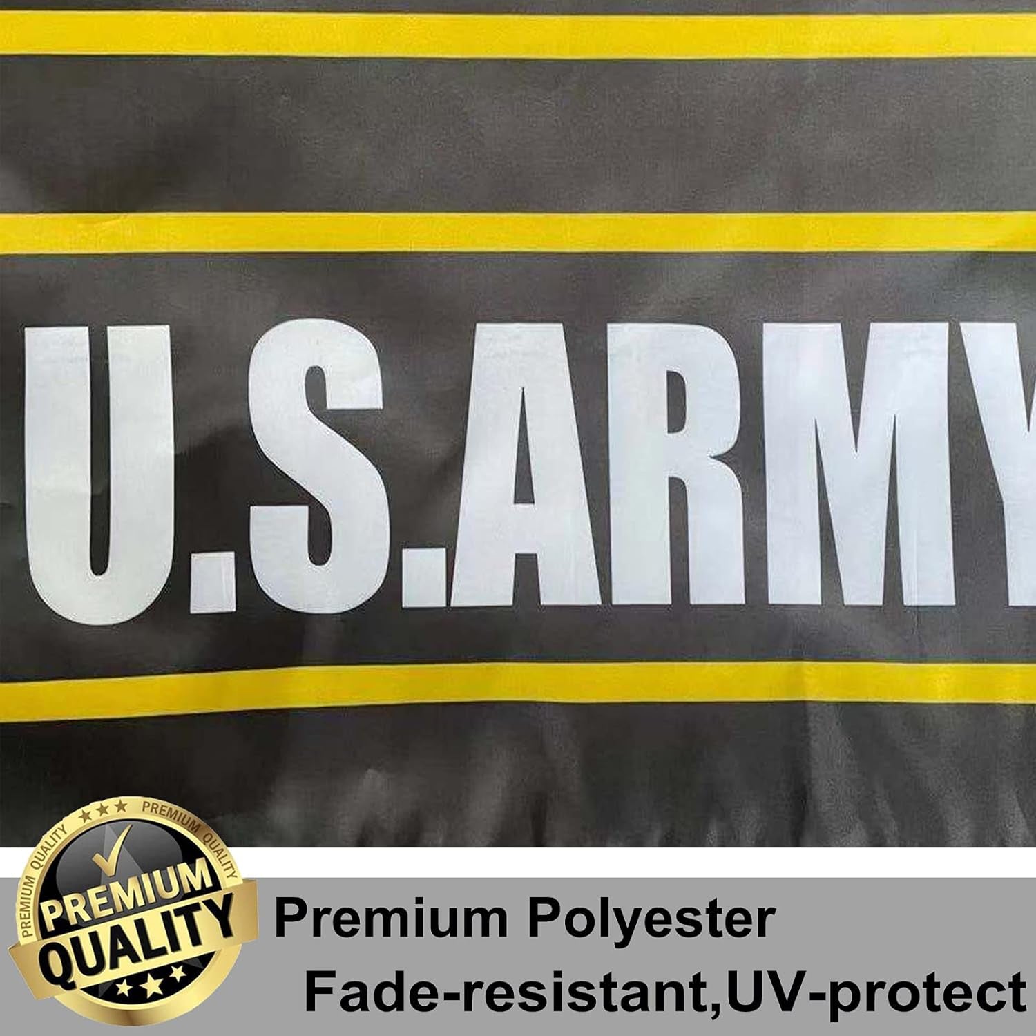 US Army Military Flag 3X5 Outdoor Made in USA Double Sided- American United States Army Star Black Flags 3 Ply Heavy Duty Fade Resistant Banner for Outdoor Indoor Garage Wall