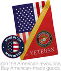 Home of Marine Corps Garden Flag - Armed Forces USMC Semper Fi United State American Military Veteran Retire - House Decoration Banner Small Yard Gift Double-Sided Made in USA 13 X 18.5, Thick Fabric