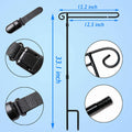 HOOSUN Garden Flag Stand Holder Easy to Install Strong and Sturdy Wrought Iron Pole Fits Mini Flag 12.5