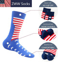 American Flag Socks for Men or Women 4Th July Middle Socks Star and Stripe Patriotic Freedom Day Gifts