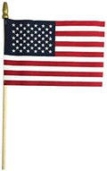 GIFTEXPRESS 12-Pack, Proudly MADE in U.S.A. 8X12 Inch Spearhead Handheld American Stick Flags/Grave Marker American Flags/Usa Stick Flag (12)