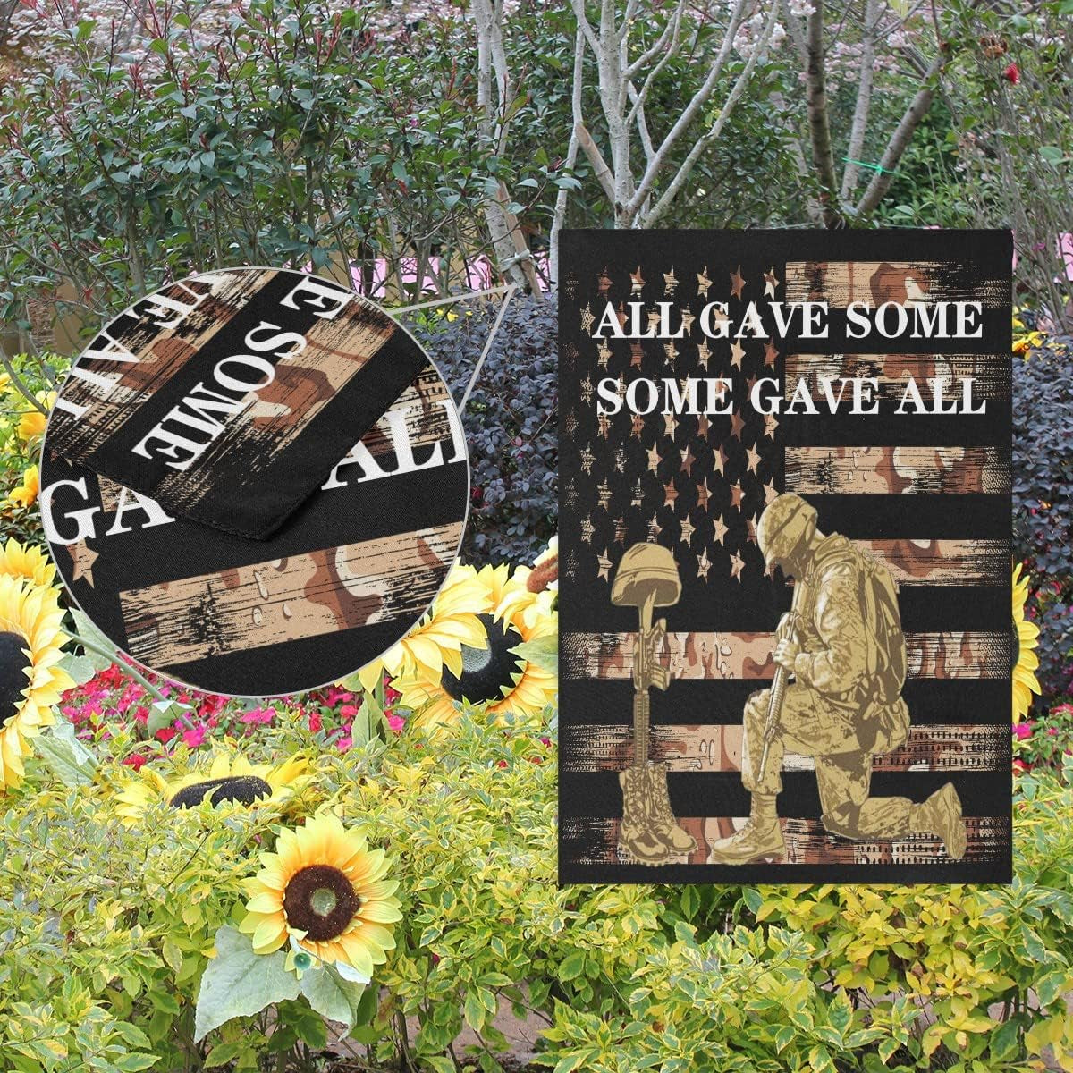 Wamika Memorial Day Garden Flag Thank You American Military Soldiers Double Sided Flags 12" X 18" American Flag Independence Day 4Th of July Patriotic Free Flag Banner Yard Outdoor Porch Decorations