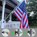 Solar Flag Pole Light, Flagpole Light Solar Powered, Super Bright PC Crystal LED Spotlight, Adjustable Bracket & Metal Clamp Fits 1-1.5