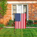 HOOSUN Garden Flag Stand Holder Pole Easy to Install Strong Sturdy Wrought Iron Fits 12.5
