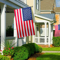 American Flag 1X1.5 Ft Pole Sleeve Banner Style-Embroidered Stars,Sewn Stripes,Uv Protected,Heavy Duty Durable Nylon USA US Outdoor Indoor Flags (Pole NOT Included)