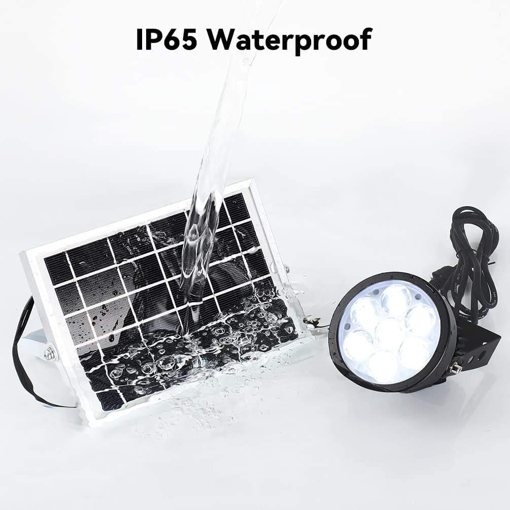 Joylight Flag Pole Light Solar Powered Outdoor, Solar Flagpole Light 6000K White Led IP65 Waterproof Dusk to Dawn 3 Mounted Ways Clamp Ground Wall for Flag Pole
