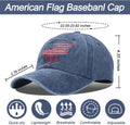 American Flag Hat, Vintage Distressed Cotton Dad Hat Baseball Cap USA Adjustable Patriotic Hat for Men Women