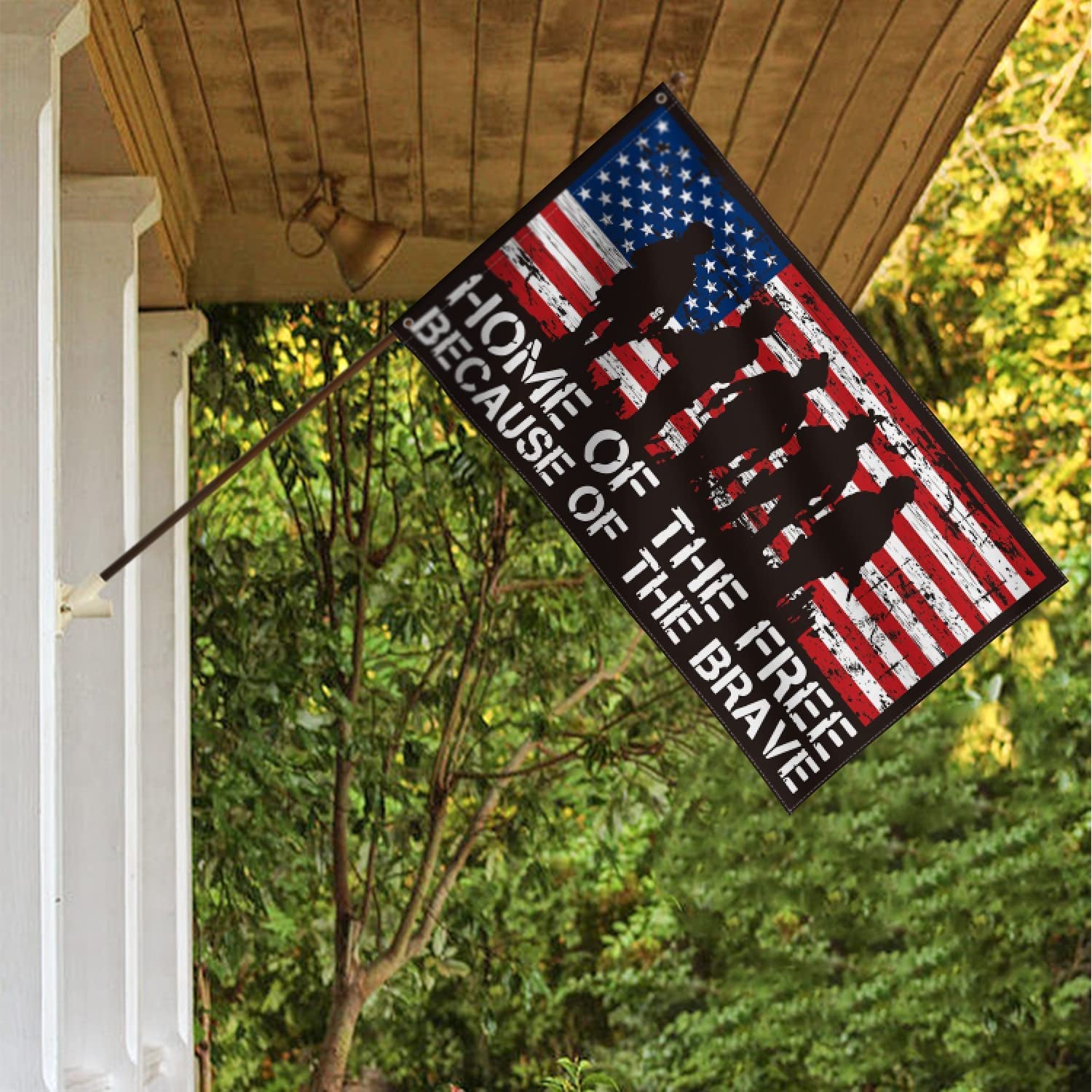 AVOIN Colorlife Memorial Day Patriotic House Flag 3X5 FT Double Sided, Veteran USA Flag 4Th of July Independence Day Large Banner Yard Outdoor Flag