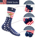 American Flag Socks for Men or Women 4Th July Middle Socks Star and Stripe Patriotic Freedom Day Gifts