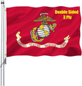 US Marine Corps USMC Flag 3X5 Outdoor Double Sided - Heavy Duty Polyester US Military Army Flags Long Lasting with 2 Brass Grommets…
