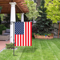 HOOSUN Garden Flag Stand Holder Pole Easy to Install Strong Sturdy Wrought Iron Fits 12.5