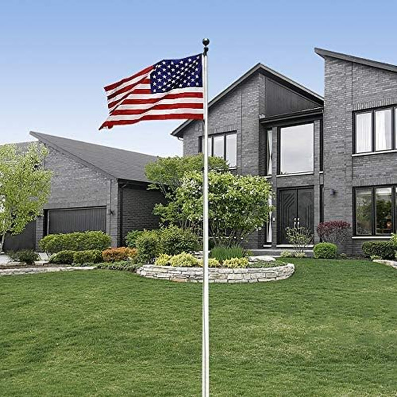 5X3 Ft American Outdoor Flag - US Flag Bright Color and Fade Resistant - Canvas Header and Double Stitched - USA Flags with Brass Grommets (US Flag 2Pc)