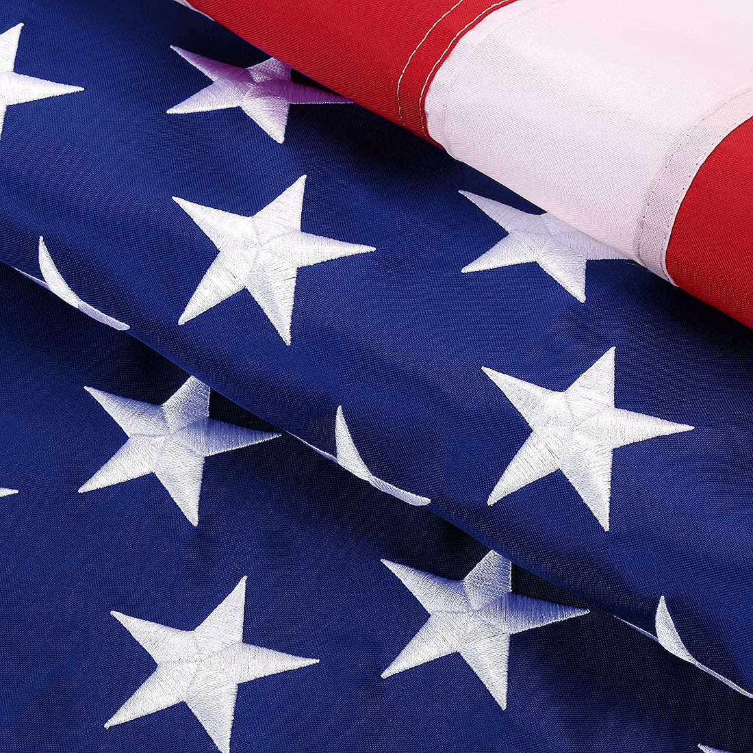American Flag 3X5 Ft Outdoor Heavy Duty, Premium USA US Flag, 100% in USA American Flags for outside 3X5 with Luxury Embroidered Stars, Brass Grommets
