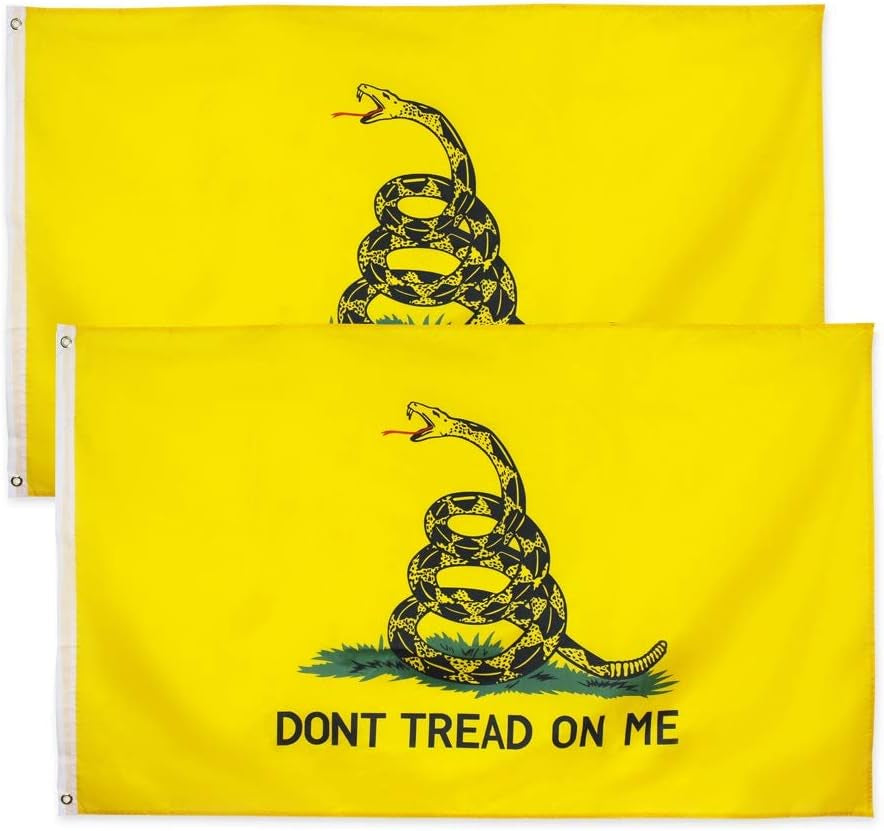 3X5 Fts Don'T Tread on Me Gadsden Flag - Tea Party Flags - 2 Pack