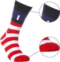 ZXGXLAW American USA Flag Socks Funny Men Women 4Th July Middle Star and Stripe Patriotic Freedom Day Gifts