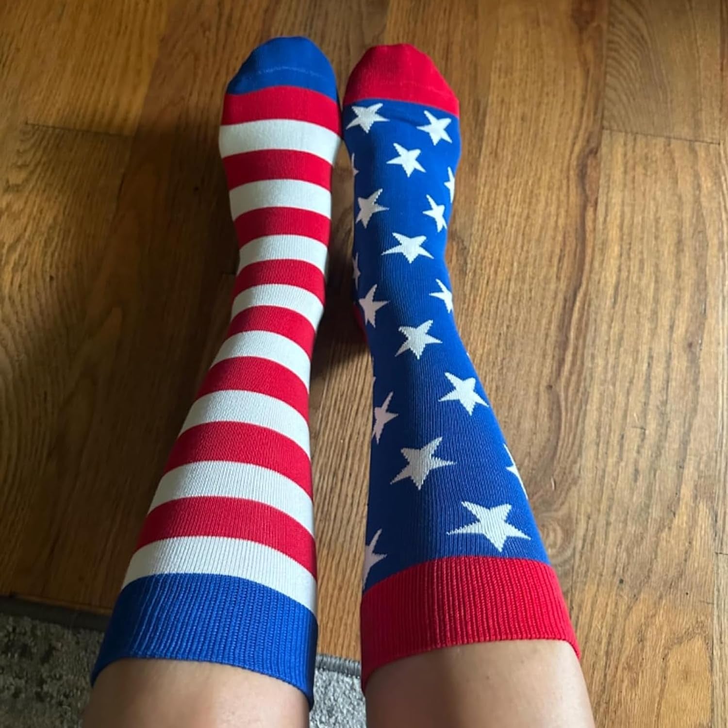 American Flag Socks for Men or Women 4Th July Middle Socks Star and Stripe Patriotic Freedom Day Gifts