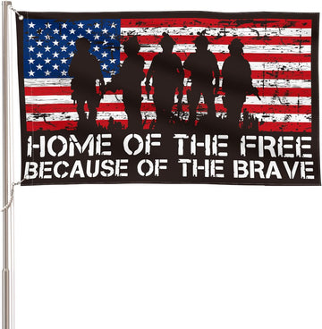 AVOIN Colorlife Memorial Day Patriotic House Flag 3X5 FT Double Sided, Veteran USA Flag 4Th of July Independence Day Large Banner Yard Outdoor Flag