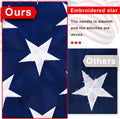 American Flag 10X15 Outdoor - USA Nylon US Flags with Embroidered Stars, Stitched Stripes and Brass Grommets