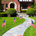 24 Pcs USA 4''X6'' Wooden Stick Flag,July 4Th Decoration, Veteran Party, Mini American Stick Flag - American Hand Held Stick Flags with Safety Golden Spear Top