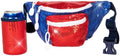 Tipsy Elves American Flag Fanny Packs with Drink Holder - USA Fanny Pack for 4Th of July BBQ, Pool Party and Events