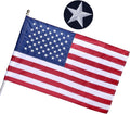 American Flag 3X5Ft Sleeve Style, American Flags for outside 3X5 FT, US Flag- Embroidered Stars/Sewn Stripes/Heavy-Duty Nylon