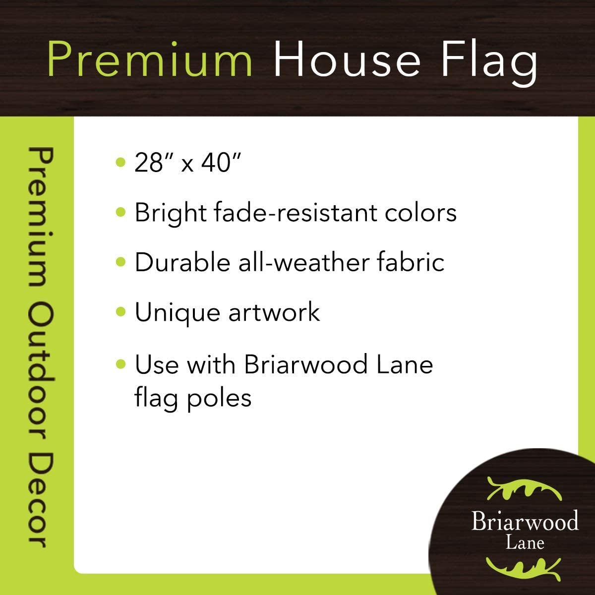 American Motorcycle Patriotic Everyday House Flag 40" X 28" Briarwood Lane