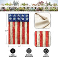 Highland Cow 4Th of July Mini Garden Flag 12X18 Inch Double Sided, Best Chocie Independence Day Small Burlap Garden Flags for Outside, Decoration for Memorial Day Farmhouse Holiday Outdoor (SM01)