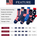 American Flag Socks for Men or Women 4Th July Middle Socks Star and Stripe Patriotic Freedom Day Gifts