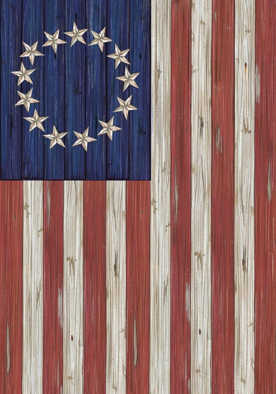 America in Bloom Patriotic House Flag Floral USA 28" X 40" Briarwood Lane