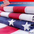 American Flag 8X12 Ft- Embroidered Stars,Sewn Stripes,Durable and Long Lasting Nylon,4 Solid Brass Grommets,Perfect for Outside/Outdoor Use Heavy Duty US USA Flags.