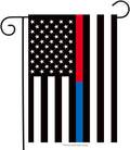 Thin Blue & Red Line Garden Flag Police Firefighter Patriotic 12.5