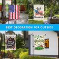 PHITRIC Garden Flag Holder Stand, Premium Powder-Coated Yard Flag Pole, Weather-Proof Black Metal Flagpole with Clip and Stopper for Winter Christmas Garden Flag, USA Flag, Outdoor Decor Decoration