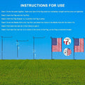 Hogardeck Garden Flag Holder Stand, Thickened Pole Sturdy and Straight Premium Yard Flag Holder Weather-Proof Metal Flagpole with Stopper and Clip Fit for American Flag, Fall Garden Flag