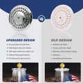 Flagpole Light Solar Powered, Auro 4 Golden Flag Pole Light 48 Large LED for 15-25 Ft Poles,12 Hour Dusk to Dawn Auto On/Off, Spectacular Aurora Lighting on Outdoor Pole Top