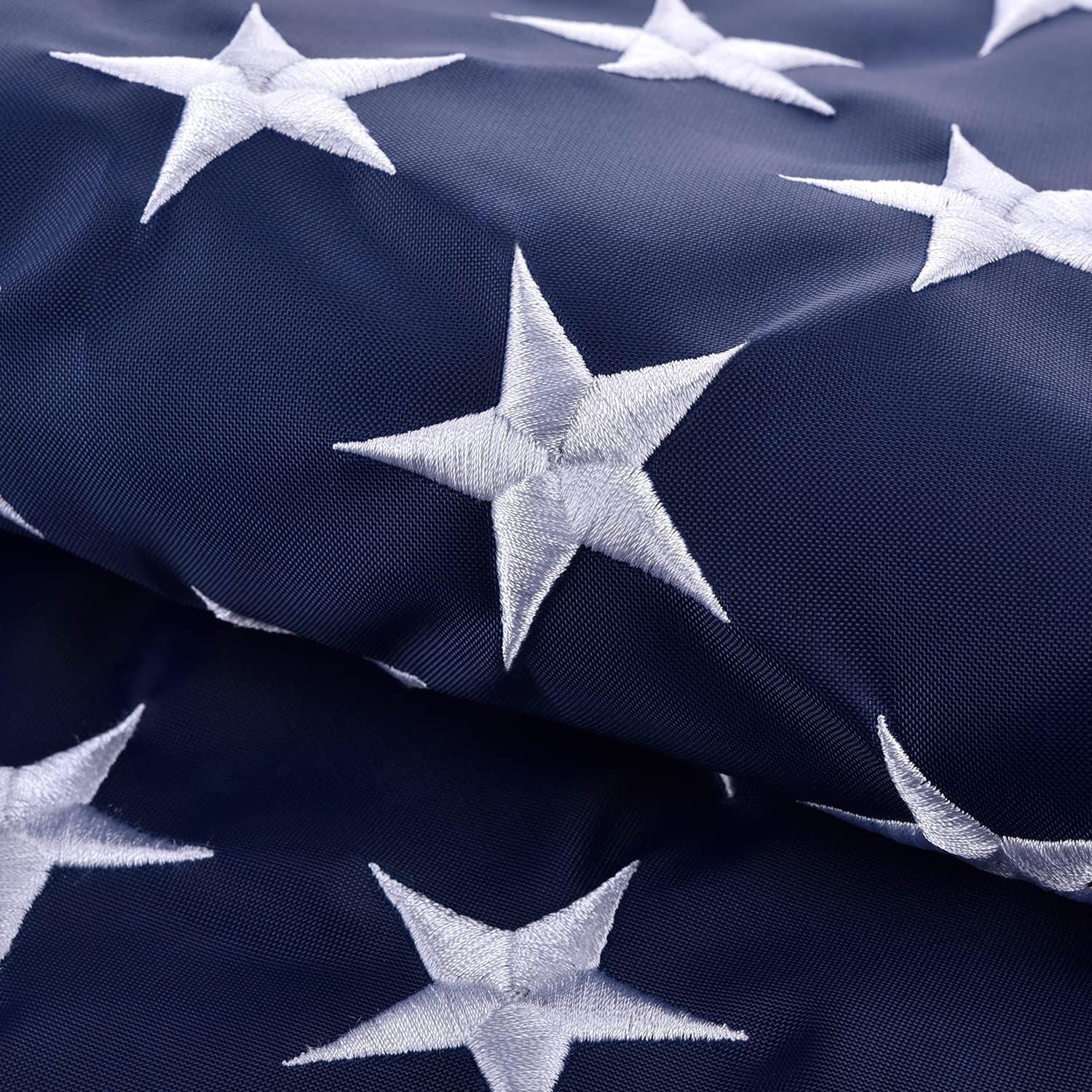 American Flag 10X15 FT, US Flag Made in USA High Wind with Embroidered Stars, Sewn Stripes, Brass Grommets, Durable USA Flag Outdoor Outside