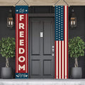 4Th of July Decorations Outdoor Patriotic Memorial Day Decor, Independence Day Veterans Day Labor Day Hanging American Flag and Banner, Stars and Stripes Porch Sign Party Supplies - Red White Blue 2024