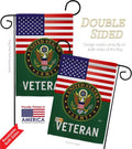 US Army Veteran Garden Flag Set Wall Holder Armed Forces Rangers United State American Military Retire Official Small Decorative Gift Yard House Banner Double-Sided Made in USA 13 X 18.5