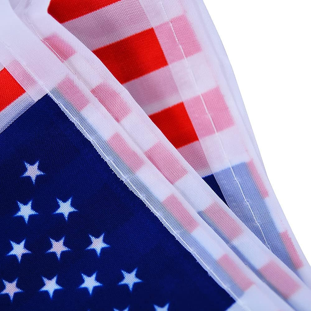 60PCS American Flag, Independence Day Banner American Flag, 65Ft American Flag Banner, Outside, Very Suitable for Patriotic Events, Sports, Bars Decorations