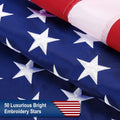 American Flag 3X5 FT 420D Nylon Outdoor Heavy Duty - 100% in USA Premium US Flag 3X5 Ft Nylon, Durable Nylon for Outdoor Use, Waterproof, USA Flag with Luxury Embroidered Stars, Brass Grommets (Premium 3X5 FT USA Flag 420D Nylon)