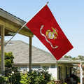 US Marine Corps Flag: 3X5 Ft Officially Licensed. 100% Made in USA Military Flag by Grace Alley. Strong, Long Lasting, and Durable with Brass Grommets.