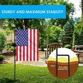 PHITRIC Garden Flag Holder Stand, Premium Powder-Coated Yard Flag Pole, Weather-Proof Black Metal Flagpole with Clip and Stopper for Winter Christmas Garden Flag, USA Flag, Outdoor Decor Decoration