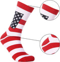 ZXGXLAW American USA Flag Socks Funny Men Women 4Th July Middle Star and Stripe Patriotic Freedom Day Gifts