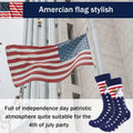 American Flag Socks for Men or Women 4Th July Middle Socks Star and Stripe Patriotic Freedom Day Gifts