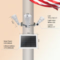 Flag Pole Light Solar Powered, 3 Super-Spotlights PC Crystal LED, IP65 Waterproof Flagpole Light Solar Powered Fits 2-3.5''Flag Poles, 360 Degrees of Flag Illumination Flag Ground House