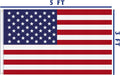 5X3 Ft American Outdoor Flag - US Flag Bright Color and Fade Resistant - Canvas Header and Double Stitched - USA Flags with Brass Grommets (US Flag 2Pc)