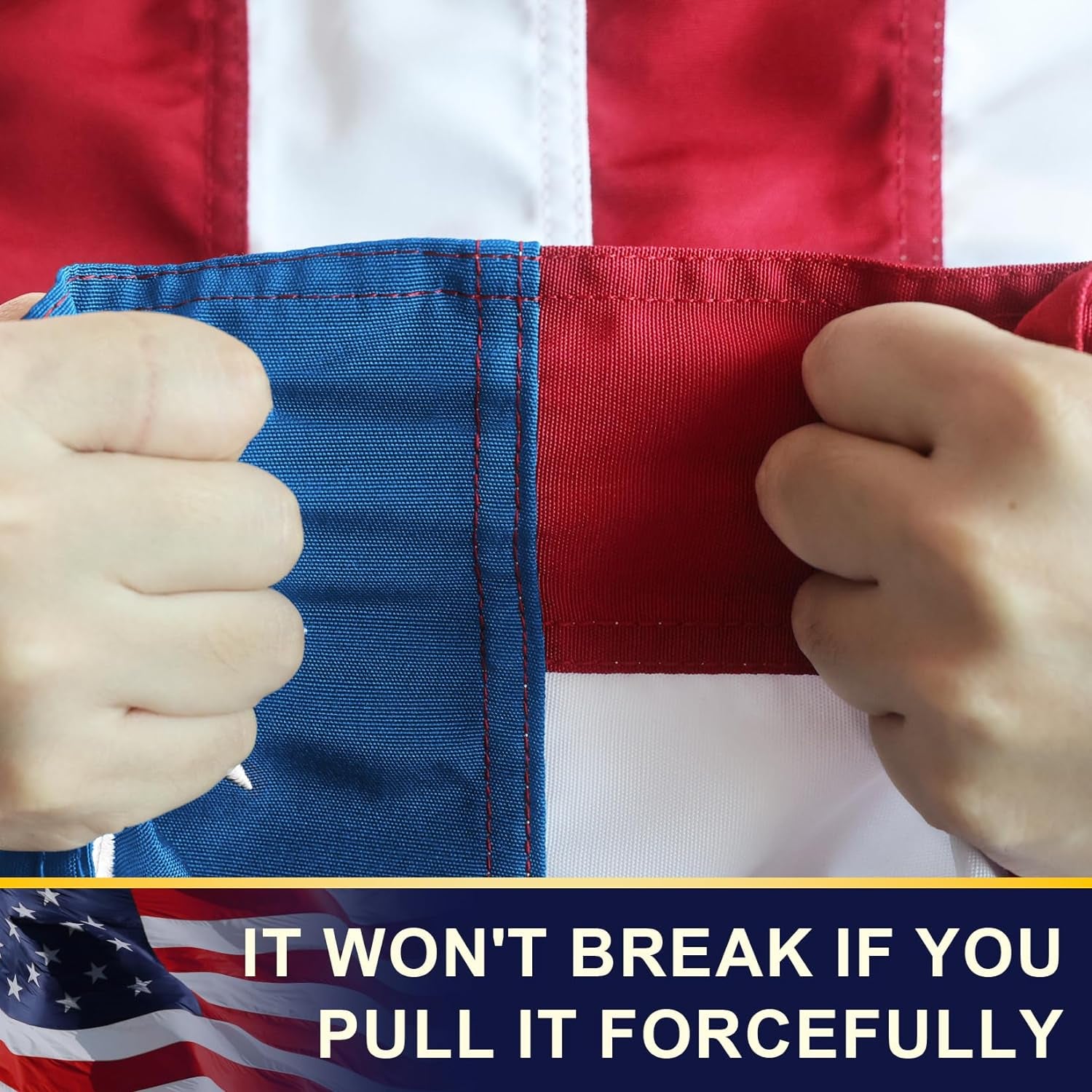 Indestructible American Flags for outside 3X5,100%Made in U.S.A 3X5Ft American Flag Outdoor Heavy Duty,All Weather American Flag 3X5 Outdoor, Deluxe Super Tough Series, Outdoor Embroidered American