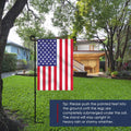 Hogardeck 2PC Garden Flag Holder Stand, Thickened Pole Sturdy and Straight Premium Yard Flag Holder Weather-Proof Metal Flagpole for American Flag, Garden Flag